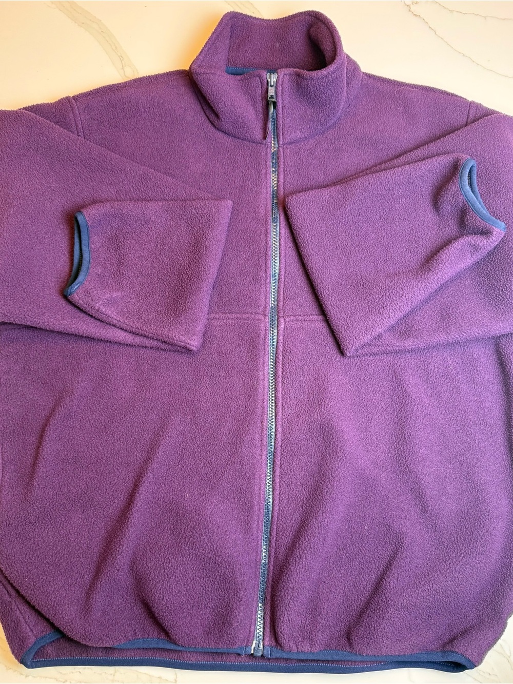 Vintage L.L. Bean Purple Full-Zip Fleece Jacket